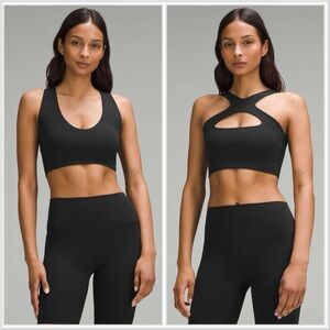 Lululemon Bend This Scoop and Cross Reversible Bra Black XS